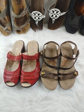 Jambu Sport Wedge + Aetrex Wedge Sandals 2-Pair Bundle | Women’s Size 8.5